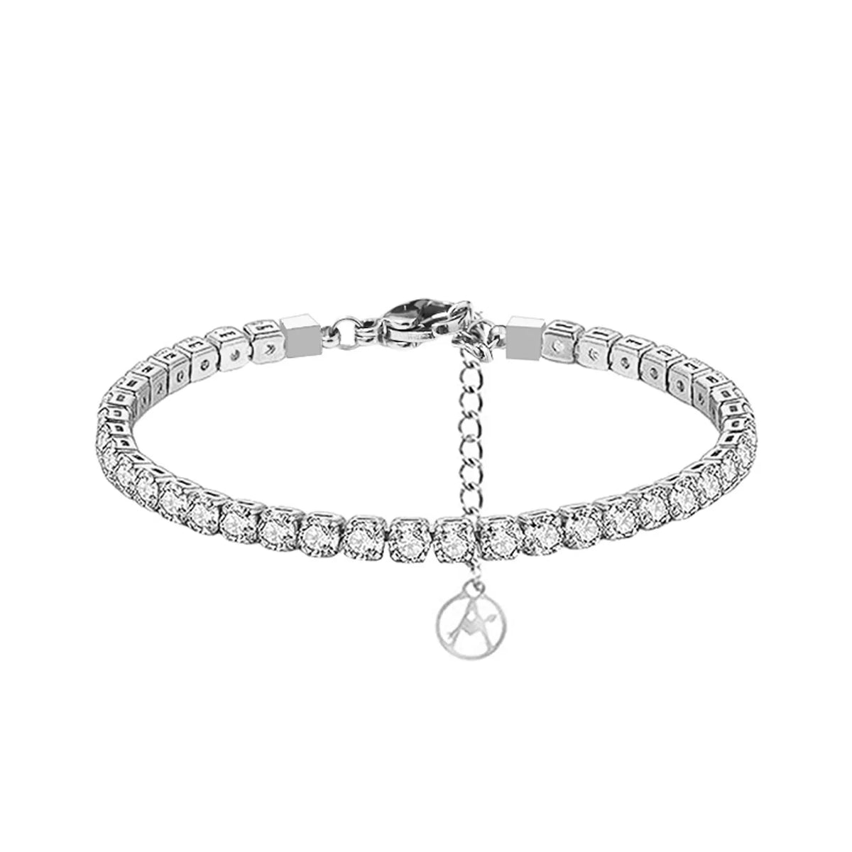 Bracciale Tennis Argento 925 Scintillante e Regolabile